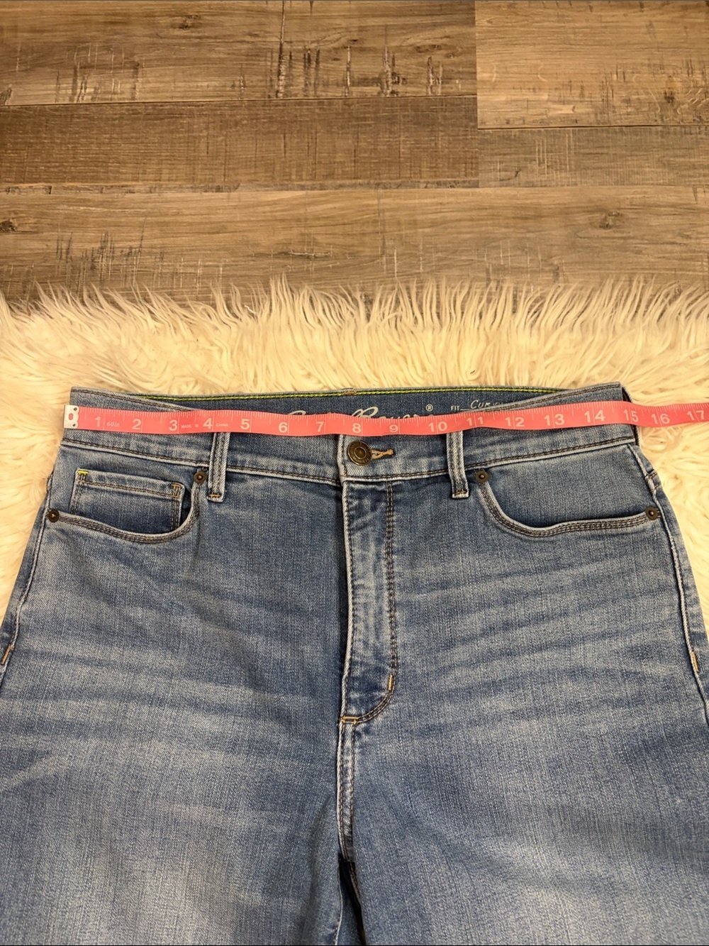 Eddie Bauer high rise curvy boot cut jeans stretch cotton blend denim 10 - Picture 5 of 9